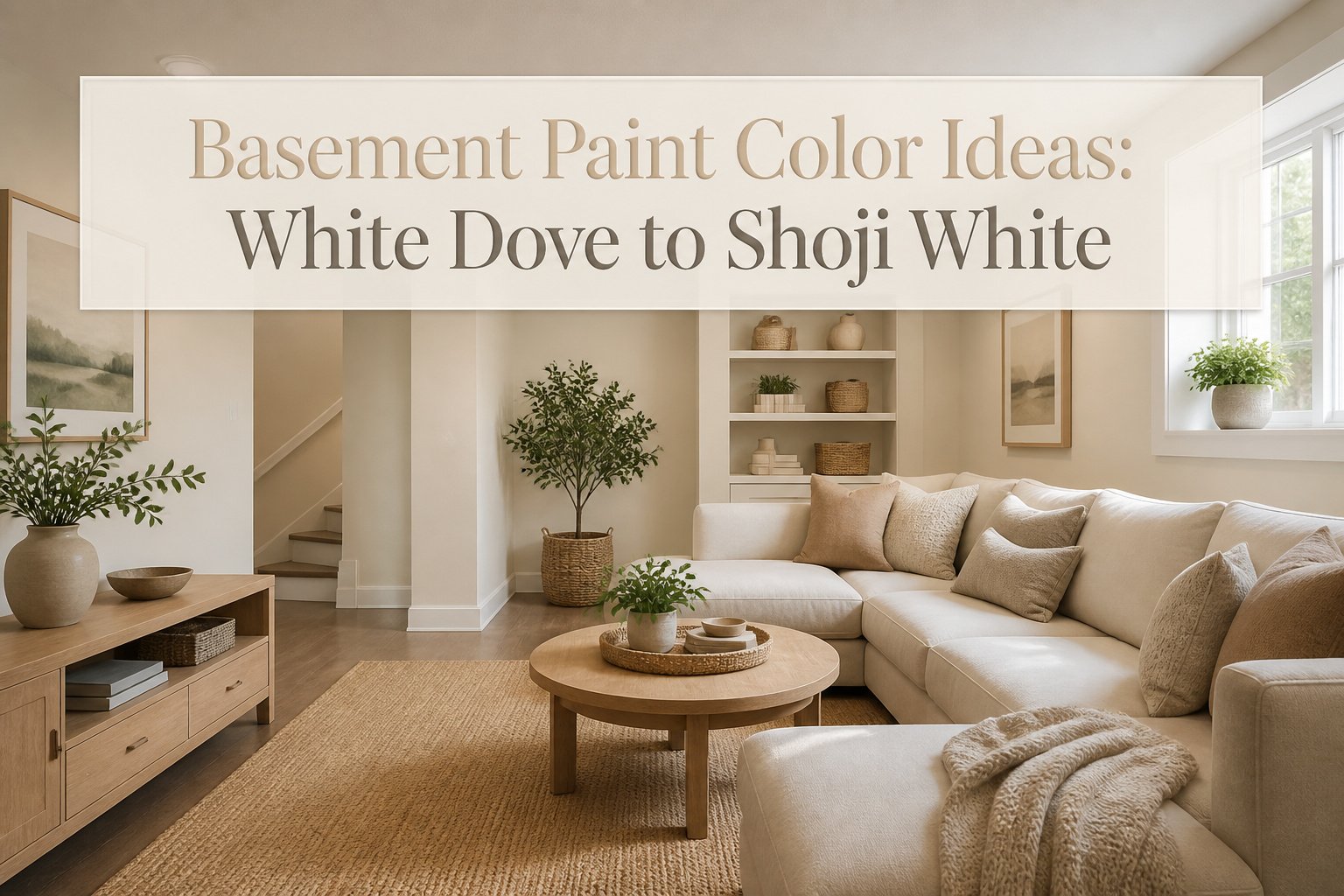 A collection of paint samples for basement color ideas.