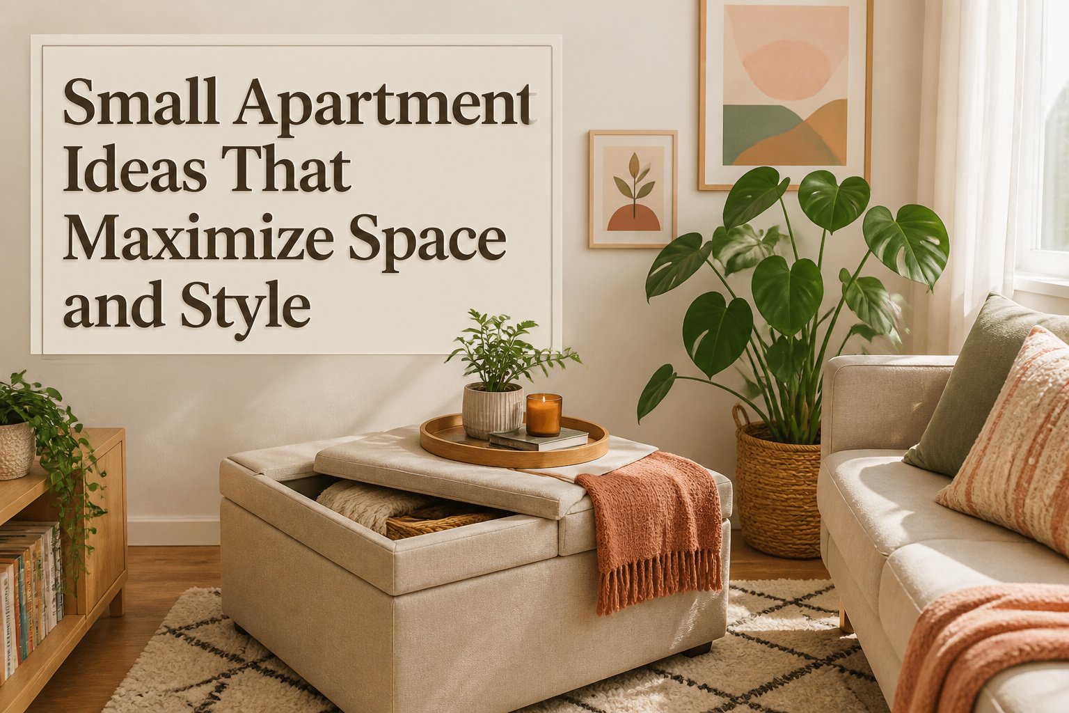 A modern small apartment with stylish furniture and decor.