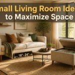 A stylish small living room featuring multi-functional furniture and light colors.